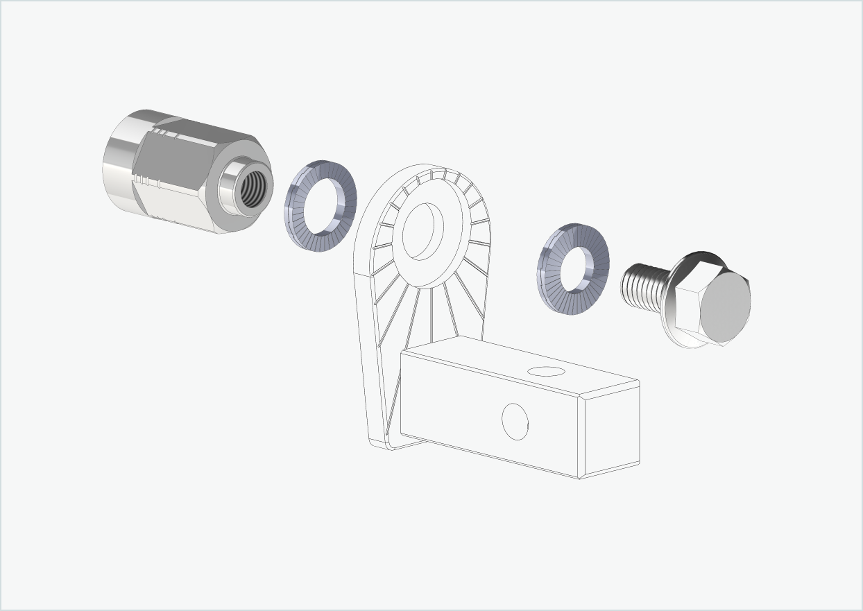 Adaptateur axe plein - FG 9.5 - (3/8 x 26)
