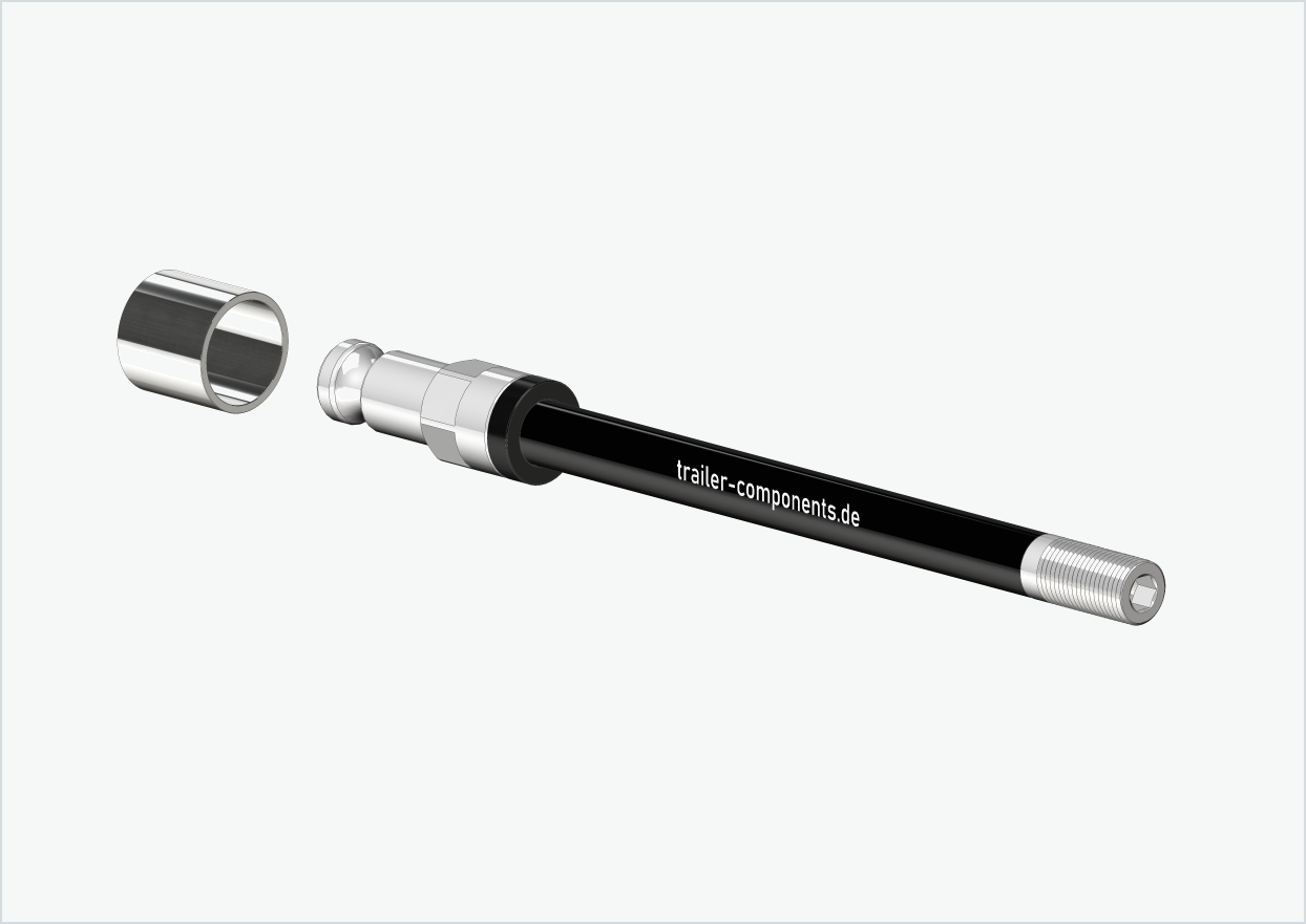 Axe avec adaptateur / M12 x 1.75 | pour remorque Croozer à partir de 2018