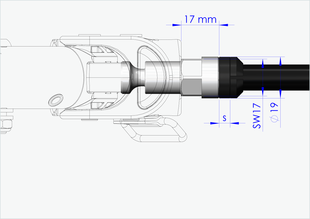 Axe de roue Syntace (X-12) avec adaptateur / M12 x 1.00 | pour remorque Croozer à partir de 2018
