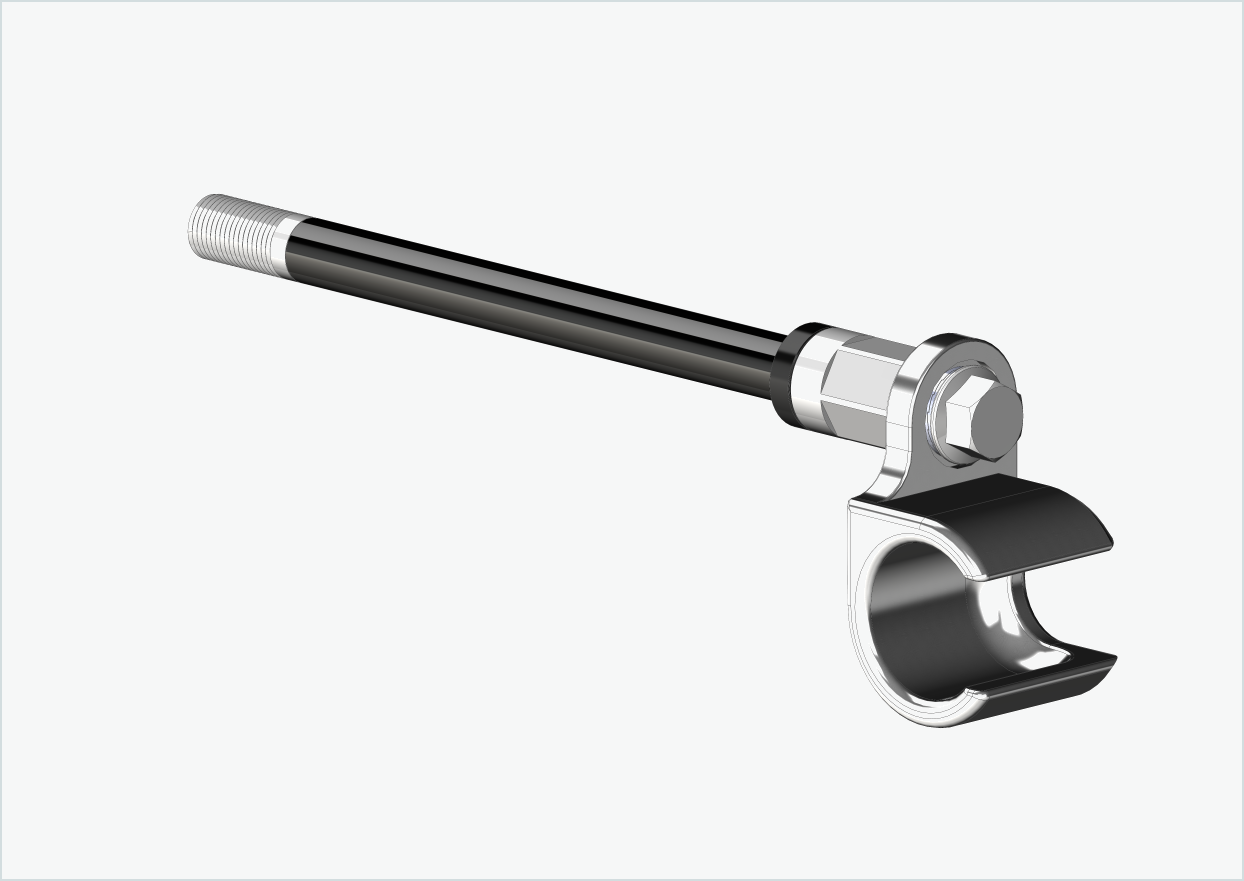 Axe enfichable avec adaptateur Universal / M12 x 1.00