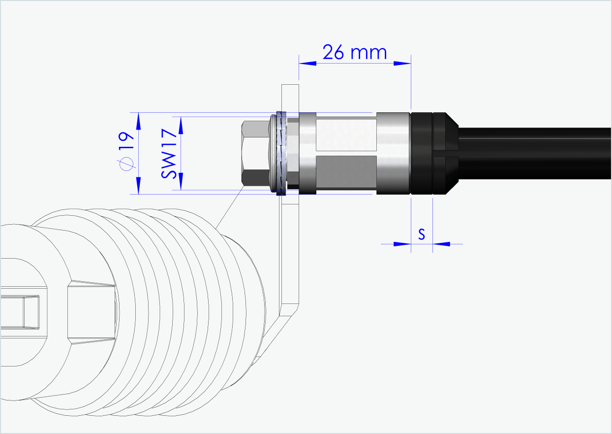 Axe de roue Syntace (X-12) avec adaptateur polygonal / M12 x 1.50