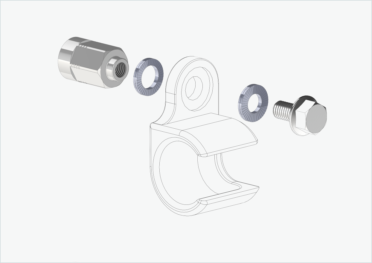 Adaptateur d'axe complet - M12 x 1.00
