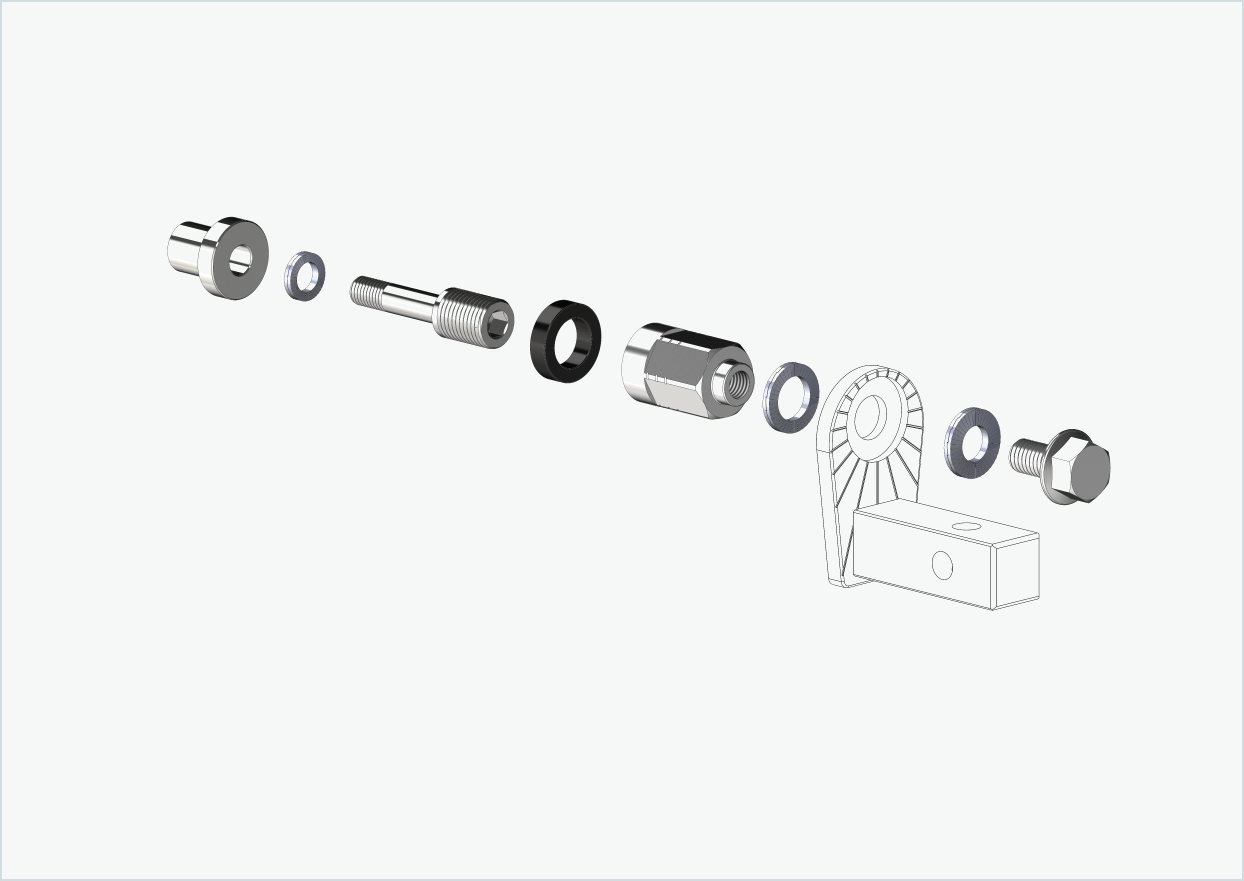 Adaptateur universel XL pour moyeu Rohloff Speedhub 500-14 / A12 | convient à Thule, Qeridoo, Burley, Prophete, Hamax, Trixie et bien d'autres encore