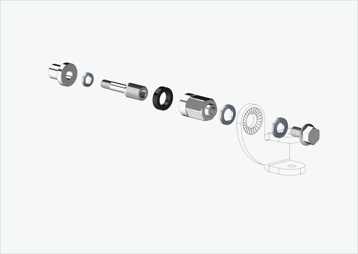 Adaptateur universel XL pour moyeu Rohloff Speedhub 500-14 / A12 | convient à Thule, Qeridoo, Burley, Prophete, Hamax, Trixie et bien d'autres encore