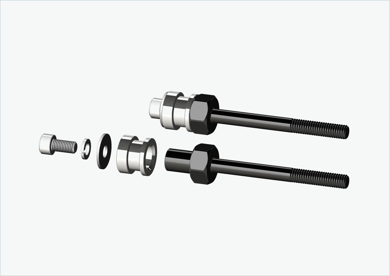 BOB YAK / IBEX set d'adaptateurs filetés | pour moyeux de vitesses Enviolo jusqu'en 2023