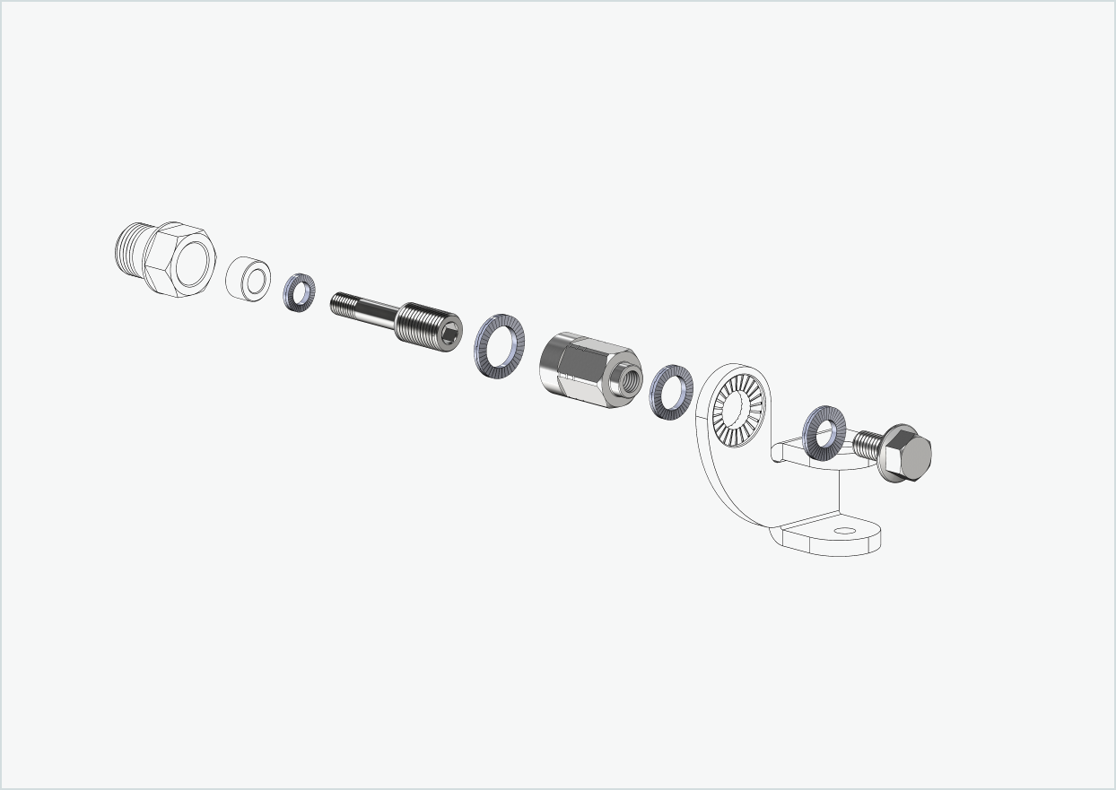 Adaptateur universel pour HASE PINO avec Rohloff Speedhub A12 | convient à Thule, Qeridoo, Burley, Prophete, Hamax, Trixie et bien d'autres encore