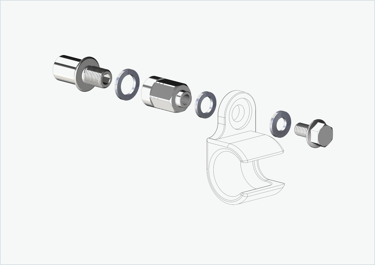 Cowboy 4 - Adaptateur fileté court - M12 x 1.25 | Bundle avec adaptateur universel