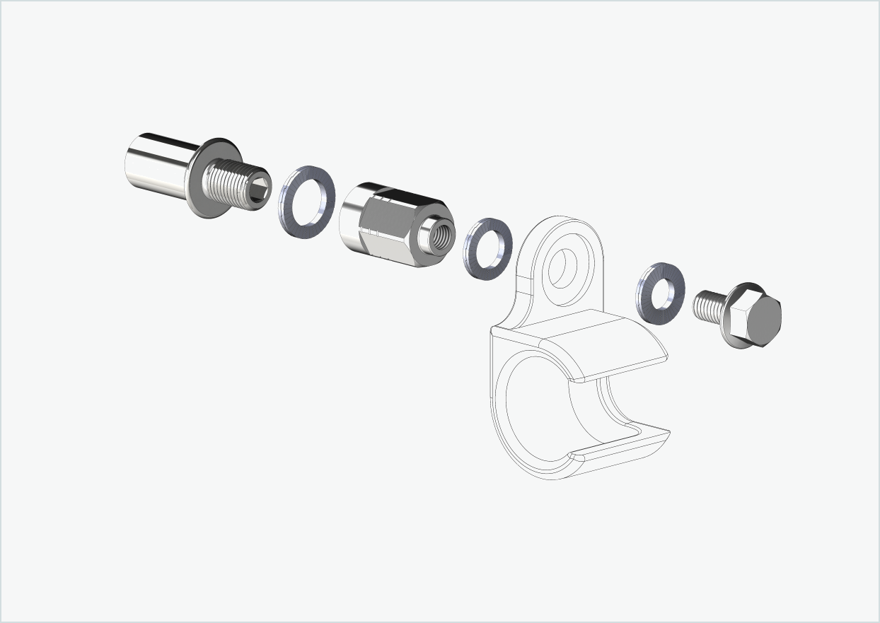 Cowboy 4 - Adaptateur fileté long - M12 x 1.25 | Bundle avec adaptateur universel