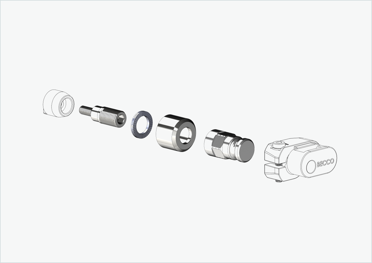 Adaptateur pour moteur HYENA-HRN | convient pour Leggero avec système BECCO