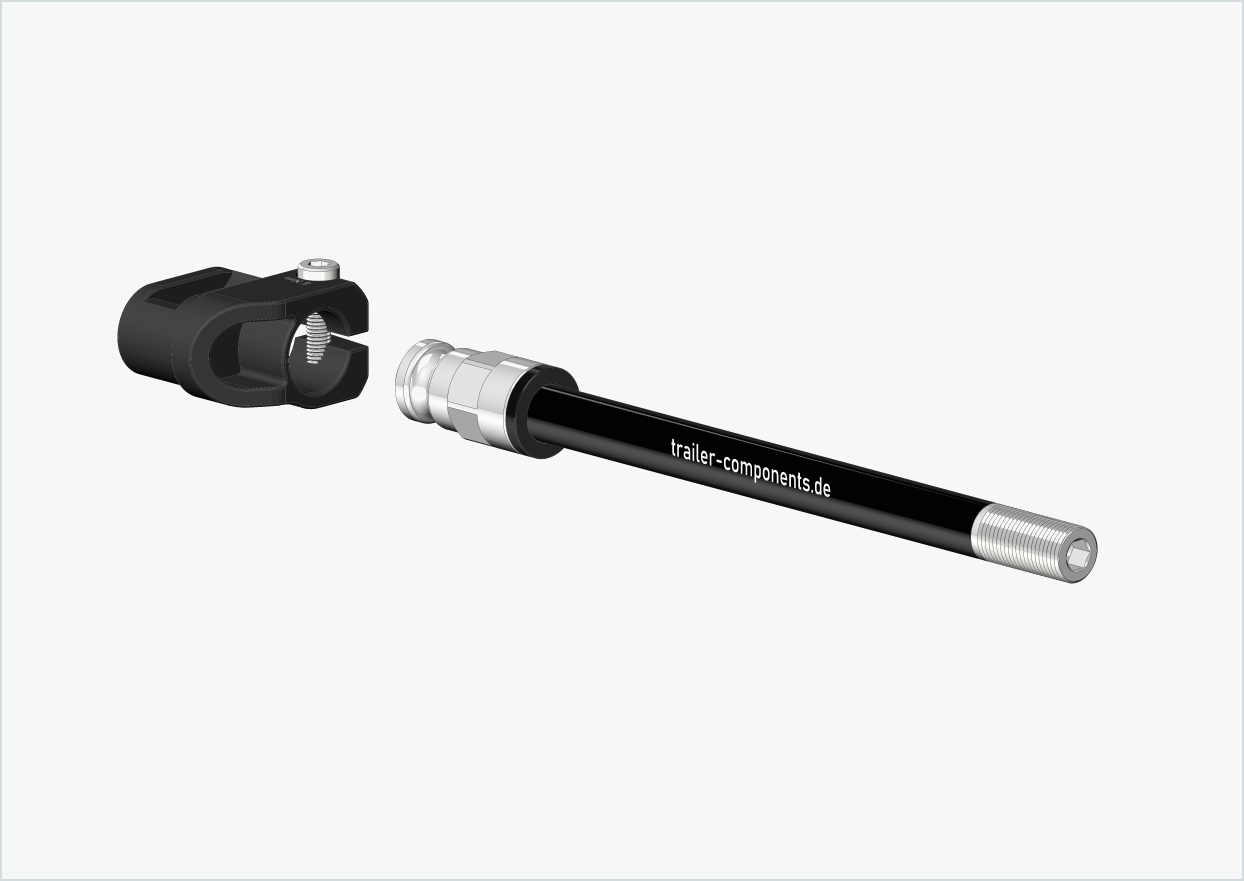 Axe enfichable avec adaptateur / M12 x 1.75 | pour remorques Leggero avec système BECCO