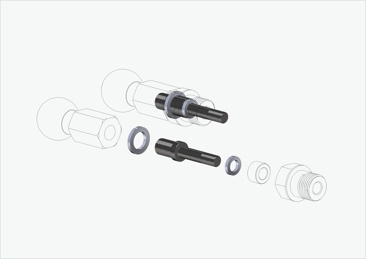 Burley COHO XC Kit adaptateur de filetage | pour HASE PINO avec Rohloff Speedhub 500-14 / A12