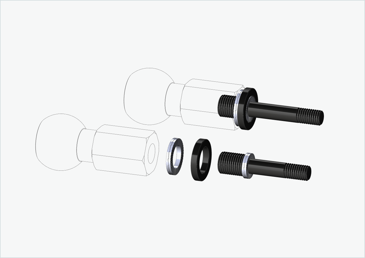Burley COHO XC Kit adaptateur de filetage (30mm/36mm) | pour Rohloff Speedhub 500-14 / A12
