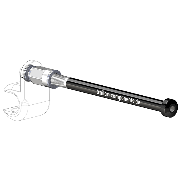 Essieux enfichables avec adaptateur universel pour ORBEA | pour filetage à gauche M12 x 1.50 - convient à Thule, Qeridoo, Burley, Hamax, Trixie et bien d'autres encore