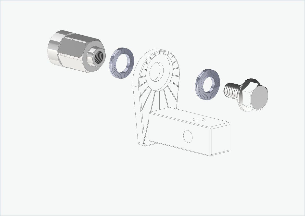 Adaptateur pour axe plein - FG 10.5 - (13/32 x 26)