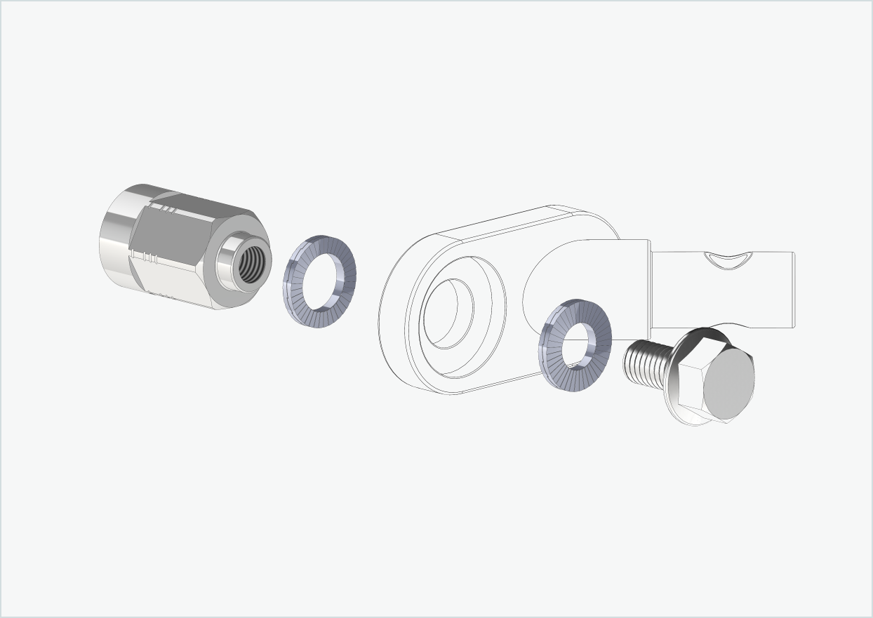 Adaptateur d'axe complet - M10 x 1.00