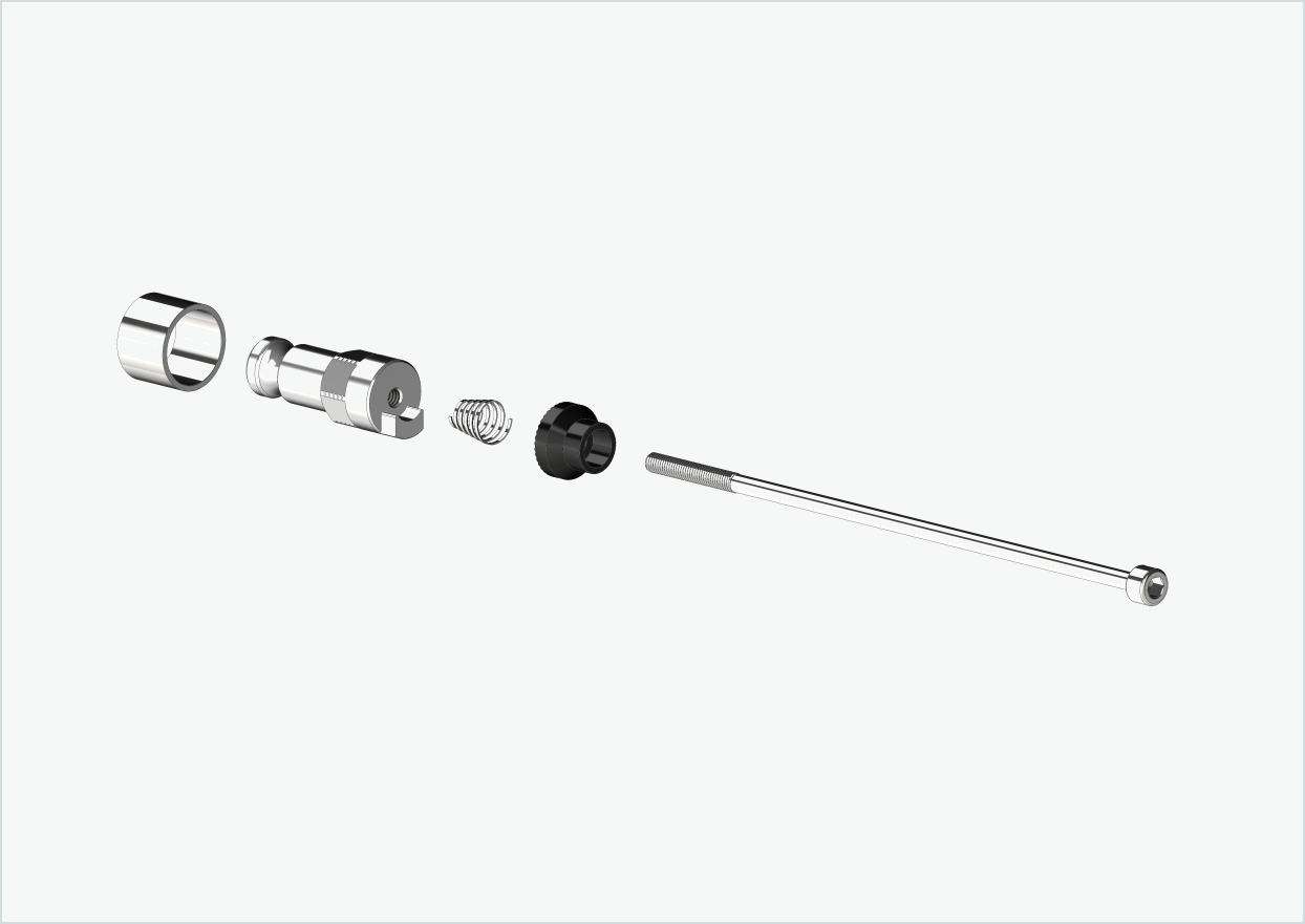 Axe de serrage rapide avec adaptateur (pour remorques Croozer à partir de 2018 ) | Longueur de serrage 143mm - 153mm