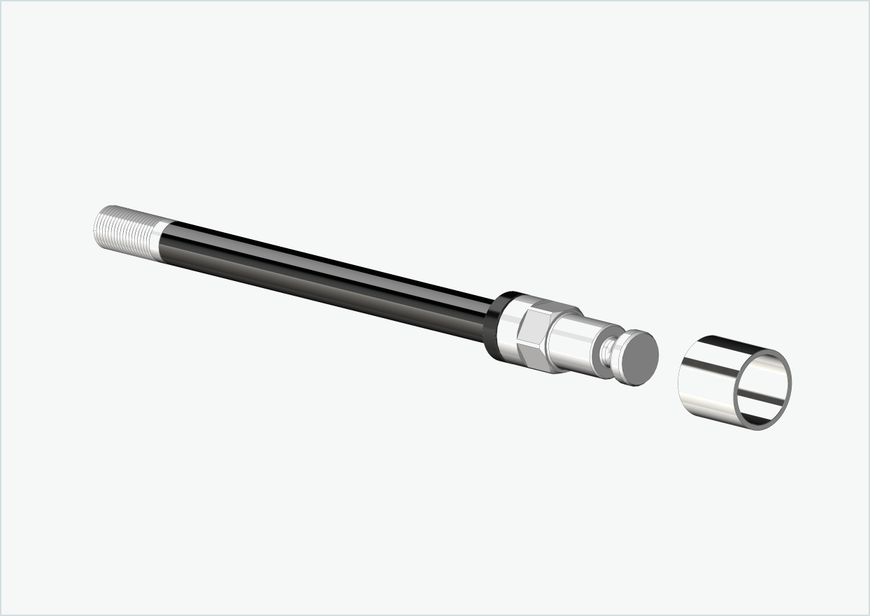 Axe avec adaptateur / M12 x 1.50 | pour remorque Croozer à partir de 2018