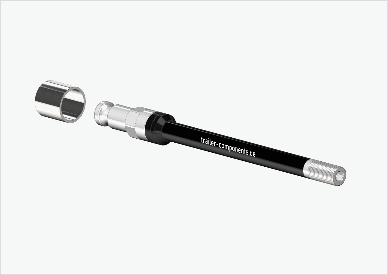 Axe de roue Syntace (X-12) avec adaptateur / M12 x 1.50 | pour remorque Croozer à partir de 2018