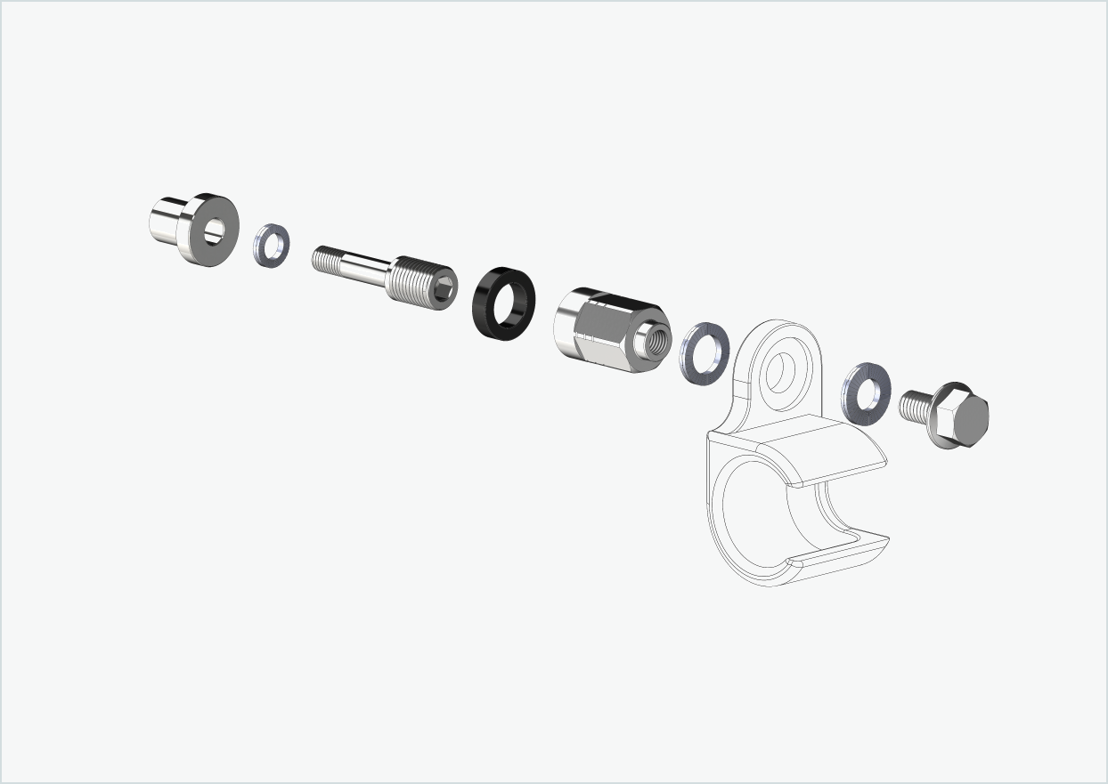 Adaptateur universel XL pour moyeu Rohloff Speedhub 500-14 / A12 | convient à Thule, Qeridoo, Burley, Prophete, Hamax, Trixie et bien d'autres encore