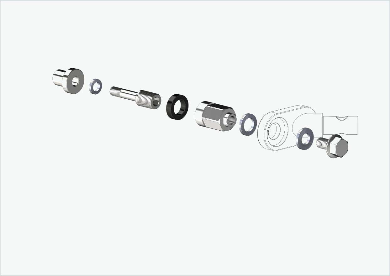 Adaptateur universel XL pour moyeu Rohloff Speedhub 500-14 / A12 | convient à Thule, Qeridoo, Burley, Prophete, Hamax, Trixie et bien d'autres encore