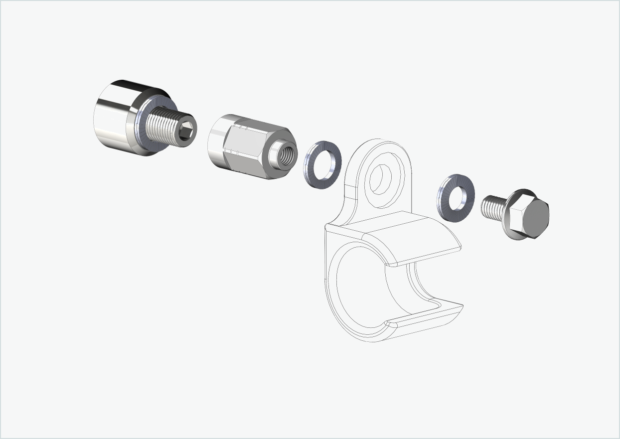 Adaptateur universel pour moteur HYENA-HRN | convient à Thule, Qeridoo, Burley, Prophete, Hamax, Trixie et bien d'autres encore