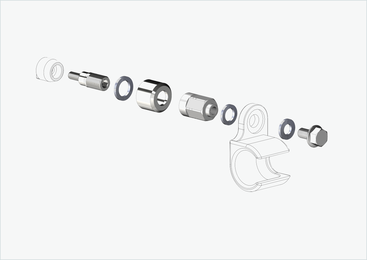 Adaptateur universel pour moteur HYENA-HRN | convient à Thule, Qeridoo, Burley, Prophete, Hamax, Trixie et bien d'autres encore