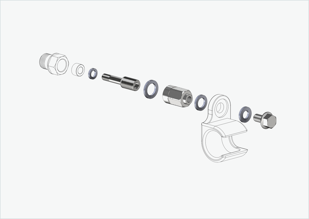 Adaptateur universel pour HASE PINO avec Rohloff Speedhub A12 | convient à Thule, Qeridoo, Burley, Prophete, Hamax, Trixie et bien d'autres encore