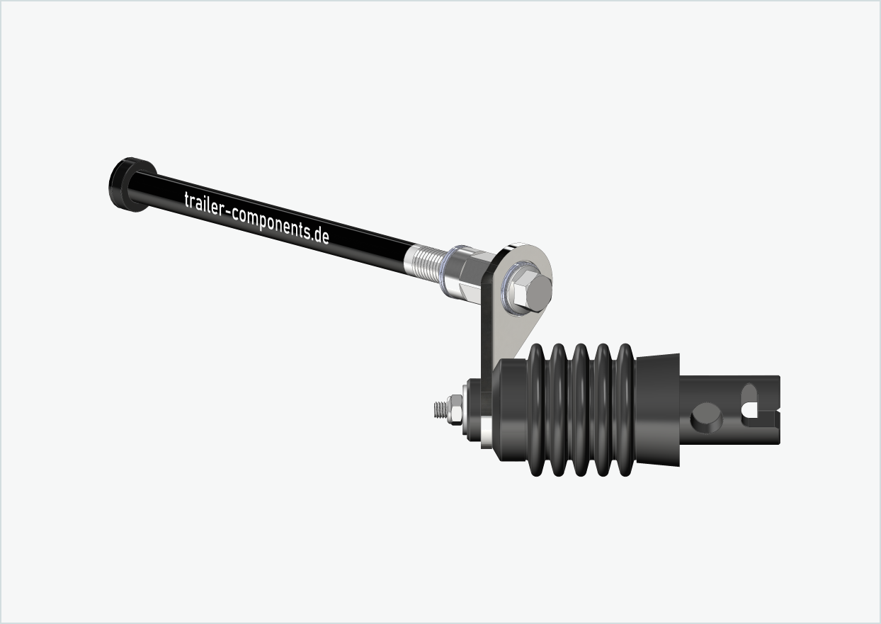 Axe enfichable avec adaptateur Weber pour ORBEA | pour filetage à gauche M12 x 1.50 - convient aux accouplements Weber type : E - EL - ES