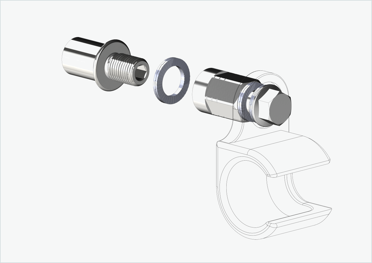 Cowboy 4 - Adaptateur fileté court - M12 x 1.25 | Bundle avec adaptateur universel