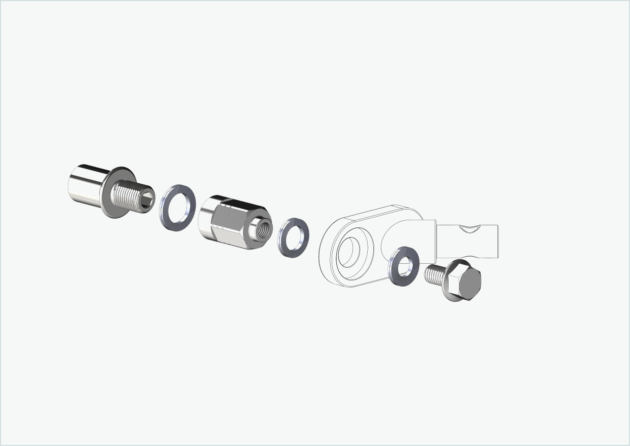 Cowboy 4 - Adaptateur fileté court - M12 x 1.25 | Bundle avec adaptateur universel