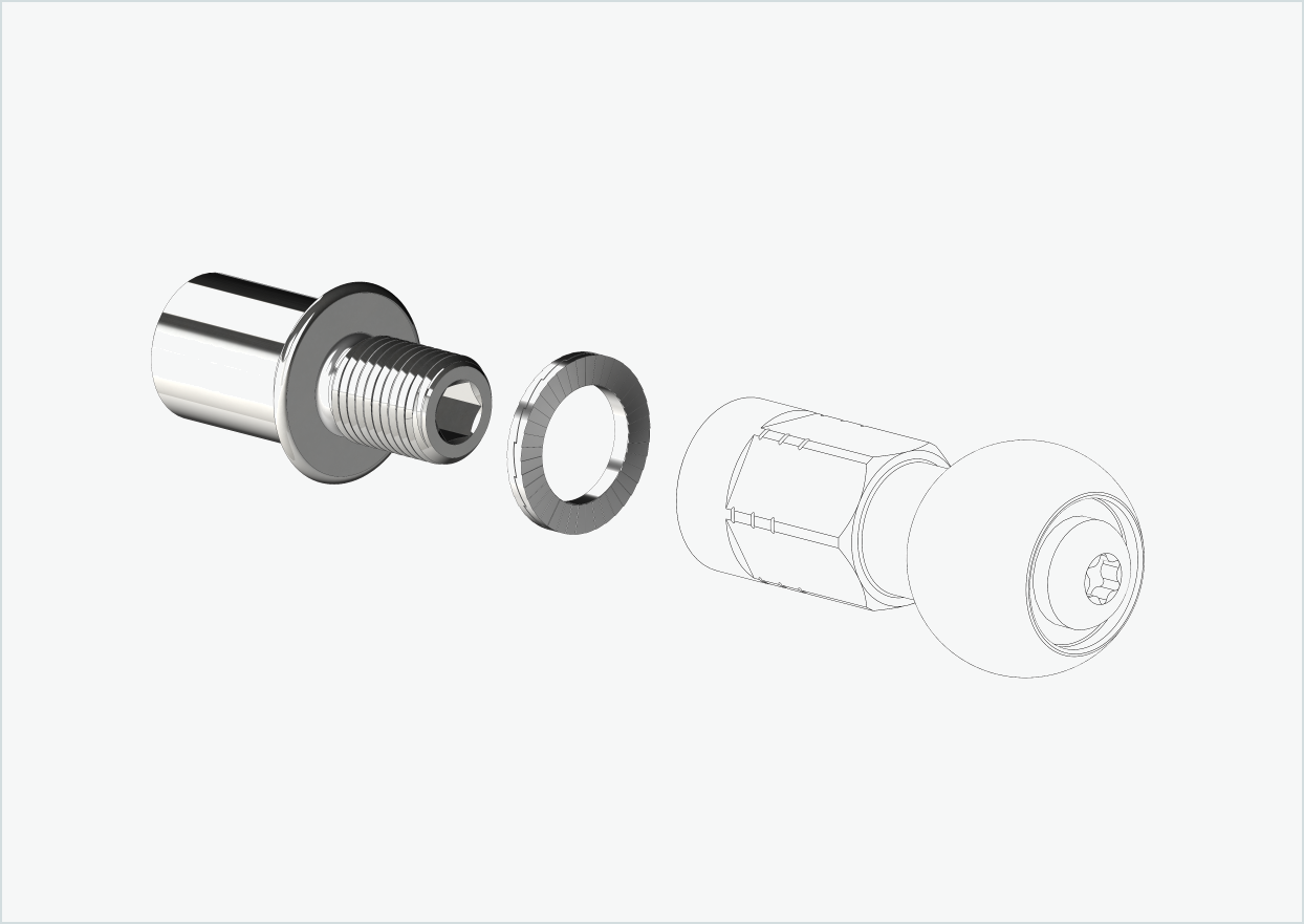 Adaptateur fileté court - M12 x 1,25 | compatible avec COWBOY - Classic - Cruiser - Cruiser ST