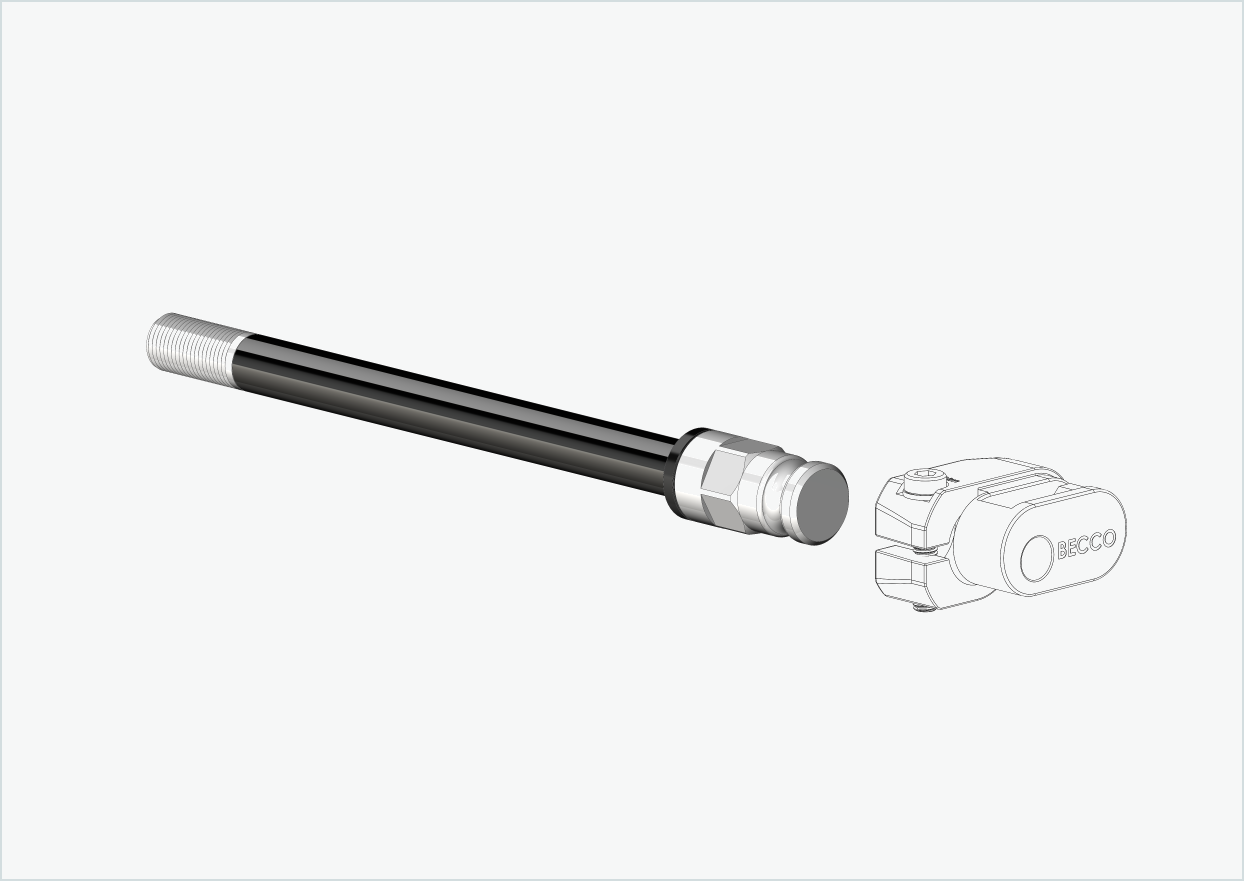 Axe enfichable avec adaptateur / M12 x 1.75 | pour remorques Leggero avec système BECCO