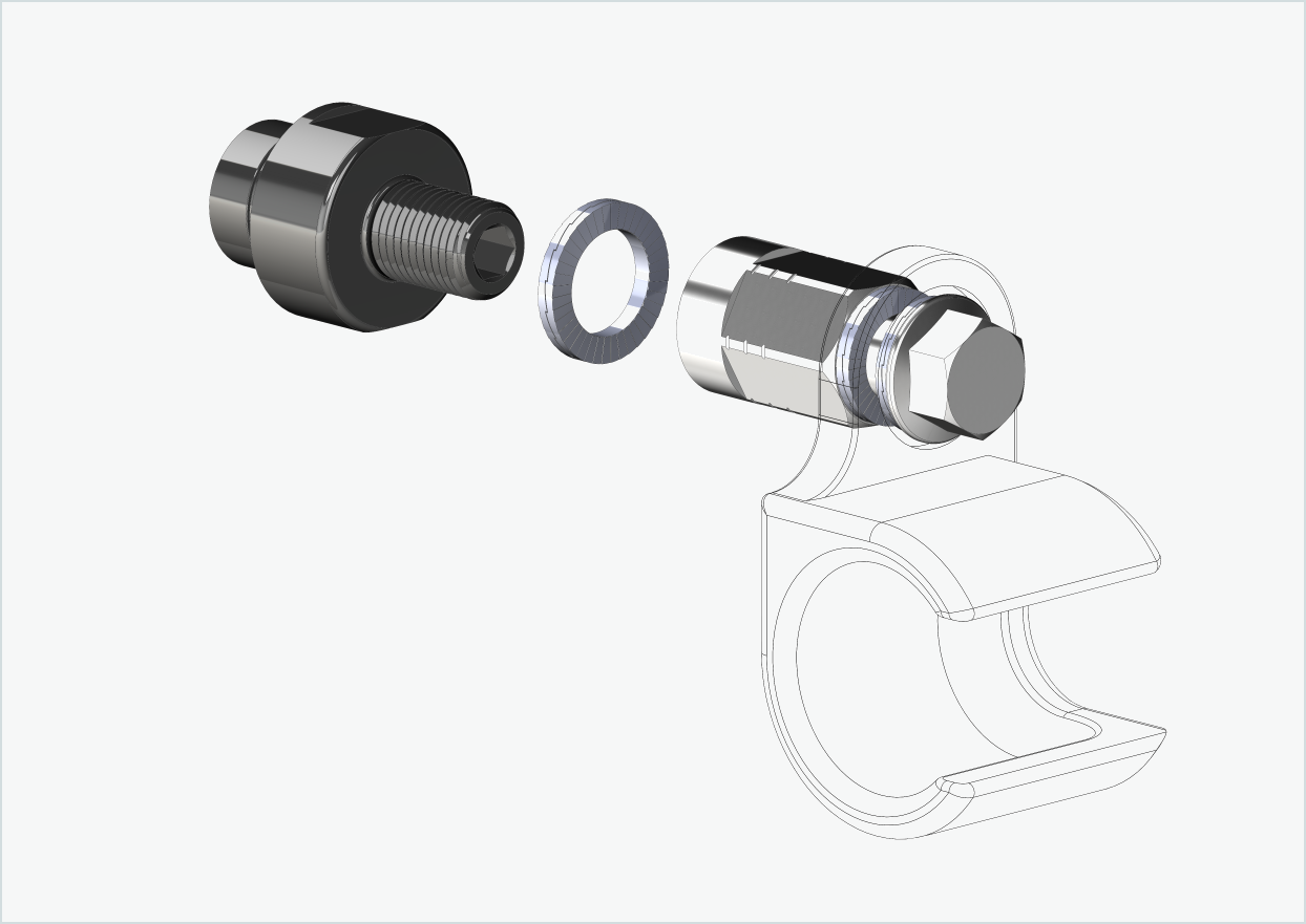 Adaptateur fileté - M12 x 1,25 | compatible avec ORBEA Diem 10 et 20