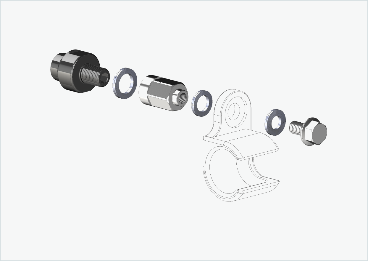 ORBEA Diem - Adaptateur fileté - M12 x 1,25 | Lot avec adaptateur universel