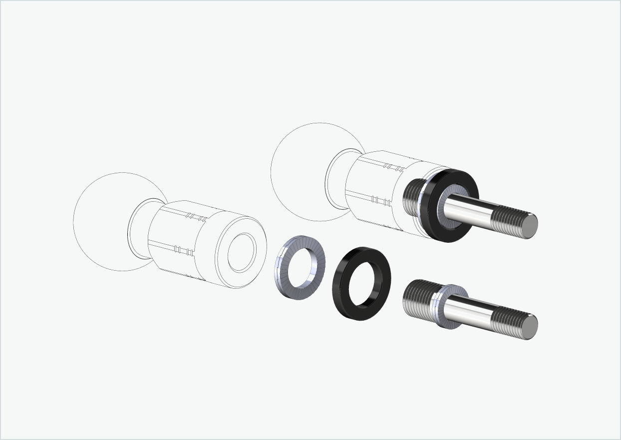 Burley COHO XC Kit adaptateur de filetage (30mm/30mm) | pour Rohloff Speedhub 500-14 / A12