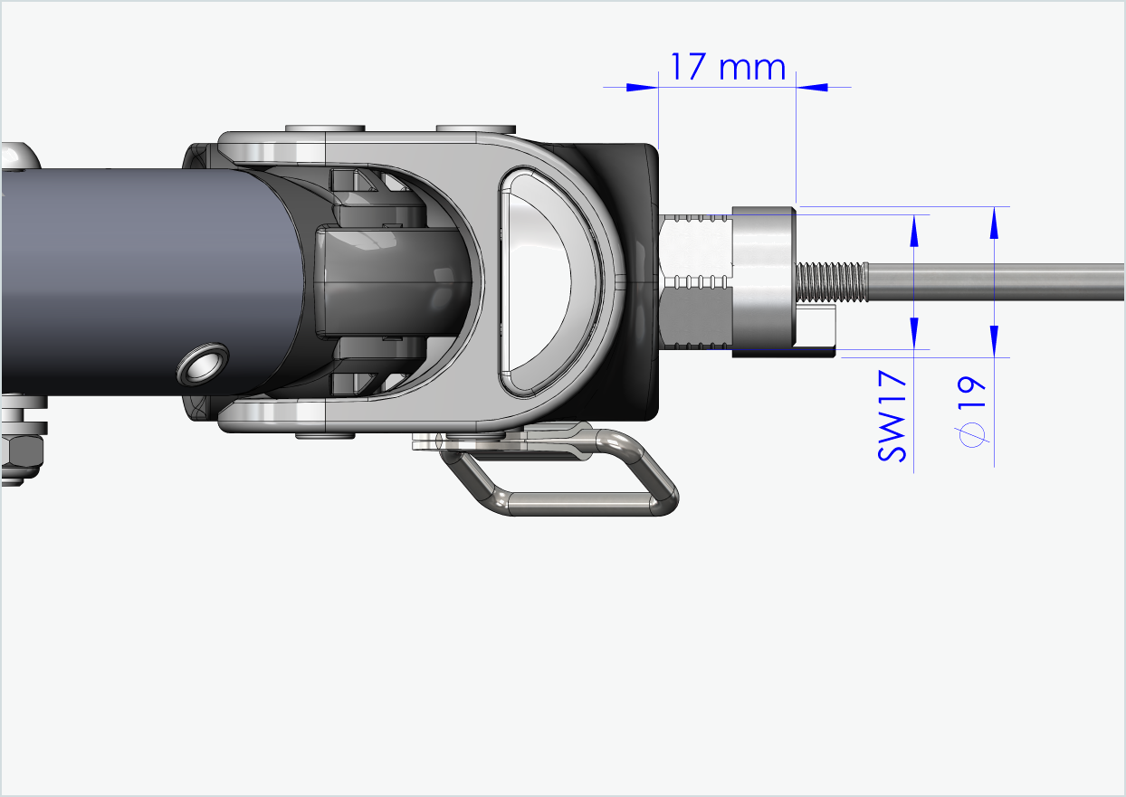 Axe de serrage rapide avec adaptateur (pour remorques Croozer à partir de 2018 ) | Longueur de serrage 154mm - 165mm