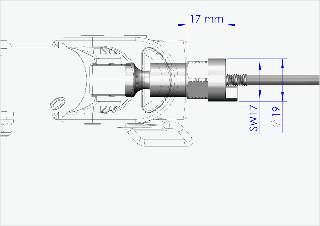 Axe de serrage rapide avec adaptateur (pour remorques Croozer à partir de 2018 ) | Longueur de serrage 154mm - 165mm
